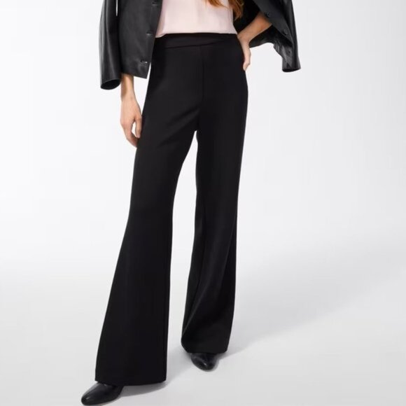 Chico's Black Label Ponte Flare Pants, Size Medium Short, Black NWT - Picture 1 of 10
